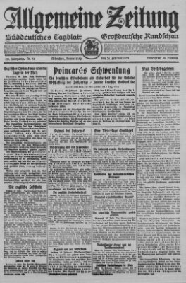 Allgemeine Zeitung Donnerstag 21. Februar 1924