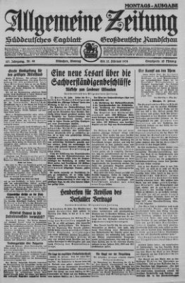 Allgemeine Zeitung Montag 25. Februar 1924