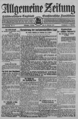 Allgemeine Zeitung Freitag 29. Februar 1924