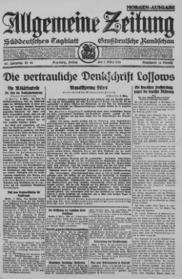 Allgemeine Zeitung Freitag 7. März 1924