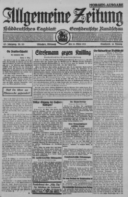 Allgemeine Zeitung Mittwoch 26. März 1924