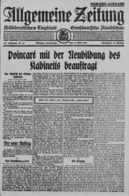 Allgemeine Zeitung Donnerstag 27. März 1924