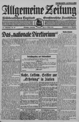 Allgemeine Zeitung Samstag 29. März 1924