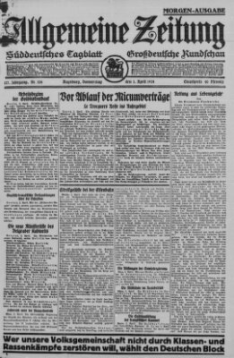 Allgemeine Zeitung Donnerstag 3. April 1924