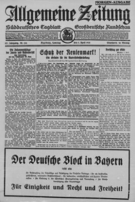 Allgemeine Zeitung Samstag 5. April 1924