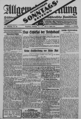 Allgemeine Zeitung Sonntag 20. April 1924