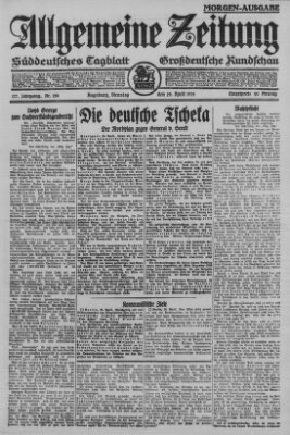 Allgemeine Zeitung Dienstag 29. April 1924