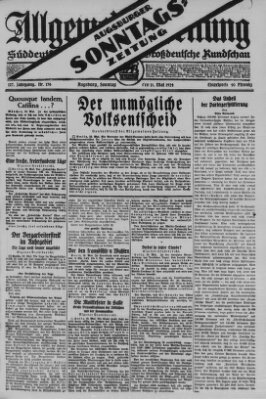 Allgemeine Zeitung Sonntag 11. Mai 1924