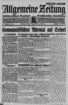 Allgemeine Zeitung Montag 2. Juni 1924