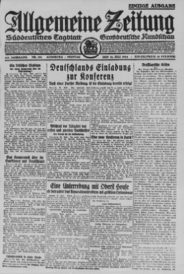 Allgemeine Zeitung Montag 21. Juli 1924