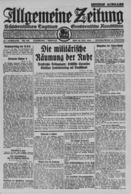 Allgemeine Zeitung Montag 28. Juli 1924