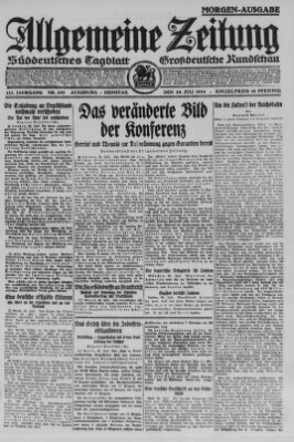 Allgemeine Zeitung Dienstag 29. Juli 1924
