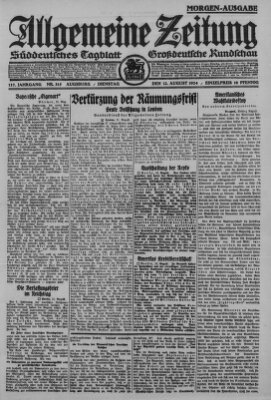 Allgemeine Zeitung Dienstag 12. August 1924