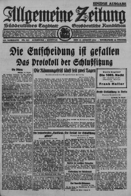 Allgemeine Zeitung Sonntag 17. August 1924