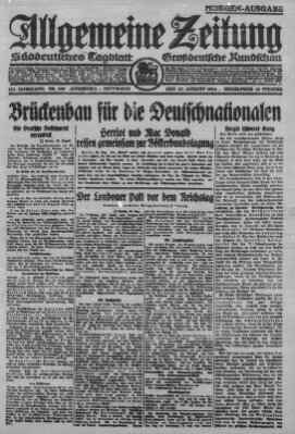 Allgemeine Zeitung Mittwoch 27. August 1924