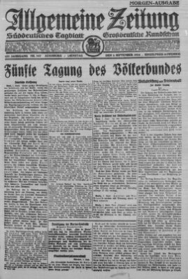 Allgemeine Zeitung Dienstag 2. September 1924