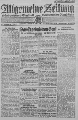 Allgemeine Zeitung Freitag 3. Oktober 1924