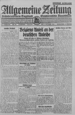 Allgemeine Zeitung Montag 6. Oktober 1924