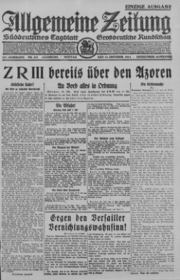 Allgemeine Zeitung Montag 13. Oktober 1924