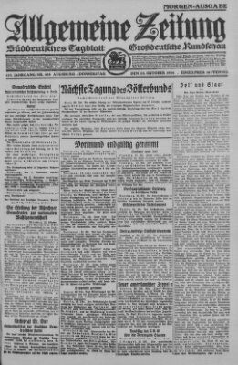 Allgemeine Zeitung Donnerstag 23. Oktober 1924