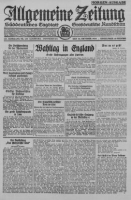 Allgemeine Zeitung Donnerstag 30. Oktober 1924