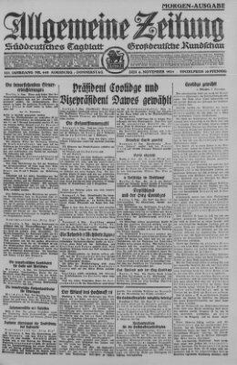 Allgemeine Zeitung Donnerstag 6. November 1924