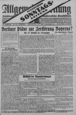 Allgemeine Zeitung Sonntag 9. November 1924