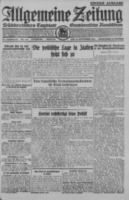 Allgemeine Zeitung Montag 10. November 1924