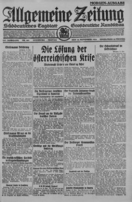 Allgemeine Zeitung Freitag 14. November 1924