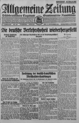 Allgemeine Zeitung Montag 17. November 1924