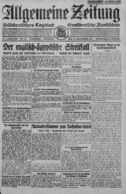 Allgemeine Zeitung Dienstag 25. November 1924