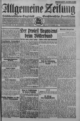 Allgemeine Zeitung Donnerstag 27. November 1924