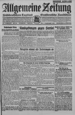 Allgemeine Zeitung Montag 1. Dezember 1924