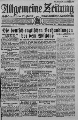 Allgemeine Zeitung Dienstag 2. Dezember 1924