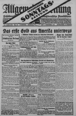 Allgemeine Zeitung Sonntag 7. Dezember 1924