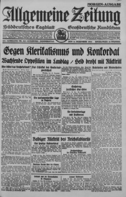 Allgemeine Zeitung Donnerstag 11. Dezember 1924