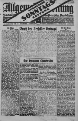 Allgemeine Zeitung Sonntag 21. Dezember 1924