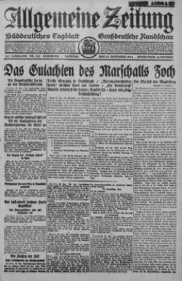 Allgemeine Zeitung Samstag 27. Dezember 1924