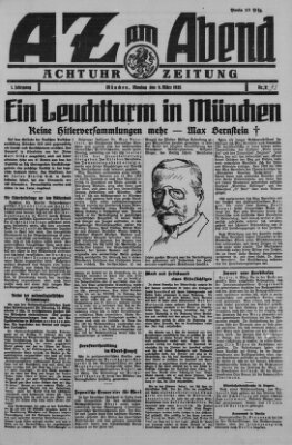 AZ am Abend (Allgemeine Zeitung) Montag 9. März 1925