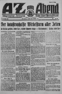 AZ am Abend (Allgemeine Zeitung) Freitag 20. März 1925