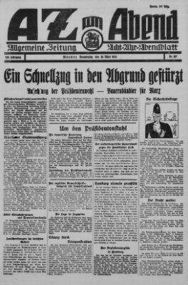 AZ am Abend (Allgemeine Zeitung) Donnerstag 26. März 1925