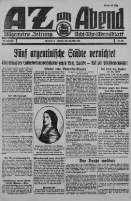 AZ am Abend (Allgemeine Zeitung) Samstag 28. März 1925