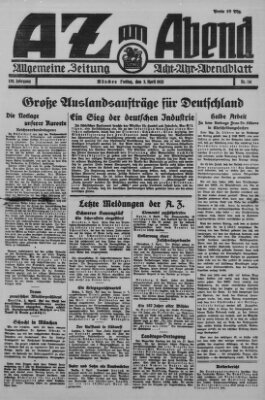 AZ am Abend (Allgemeine Zeitung) Freitag 3. April 1925