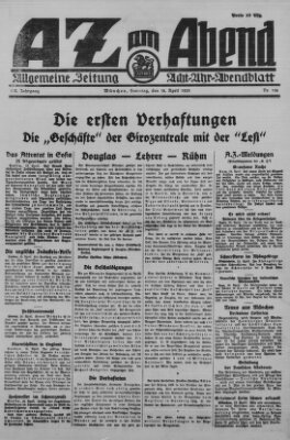 AZ am Abend (Allgemeine Zeitung) Samstag 18. April 1925