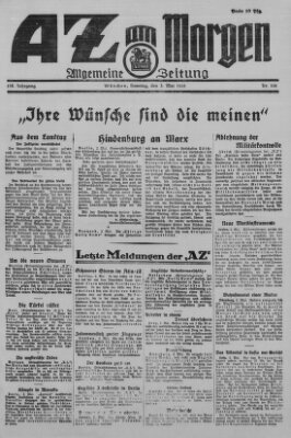 AZ am Morgen (Allgemeine Zeitung) Sonntag 3. Mai 1925