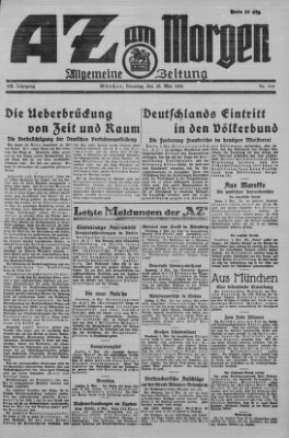 AZ am Morgen (Allgemeine Zeitung) Sonntag 10. Mai 1925