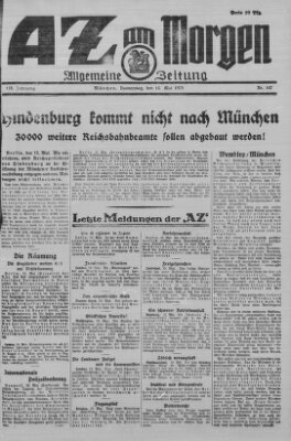 AZ am Morgen (Allgemeine Zeitung) Donnerstag 14. Mai 1925