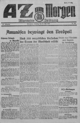 AZ am Morgen (Allgemeine Zeitung) Sonntag 24. Mai 1925