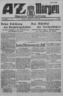 AZ am Morgen (Allgemeine Zeitung) Mittwoch 27. Mai 1925