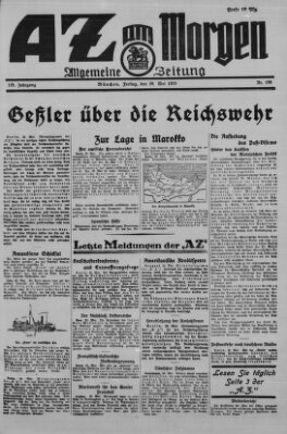 AZ am Morgen (Allgemeine Zeitung) Freitag 29. Mai 1925